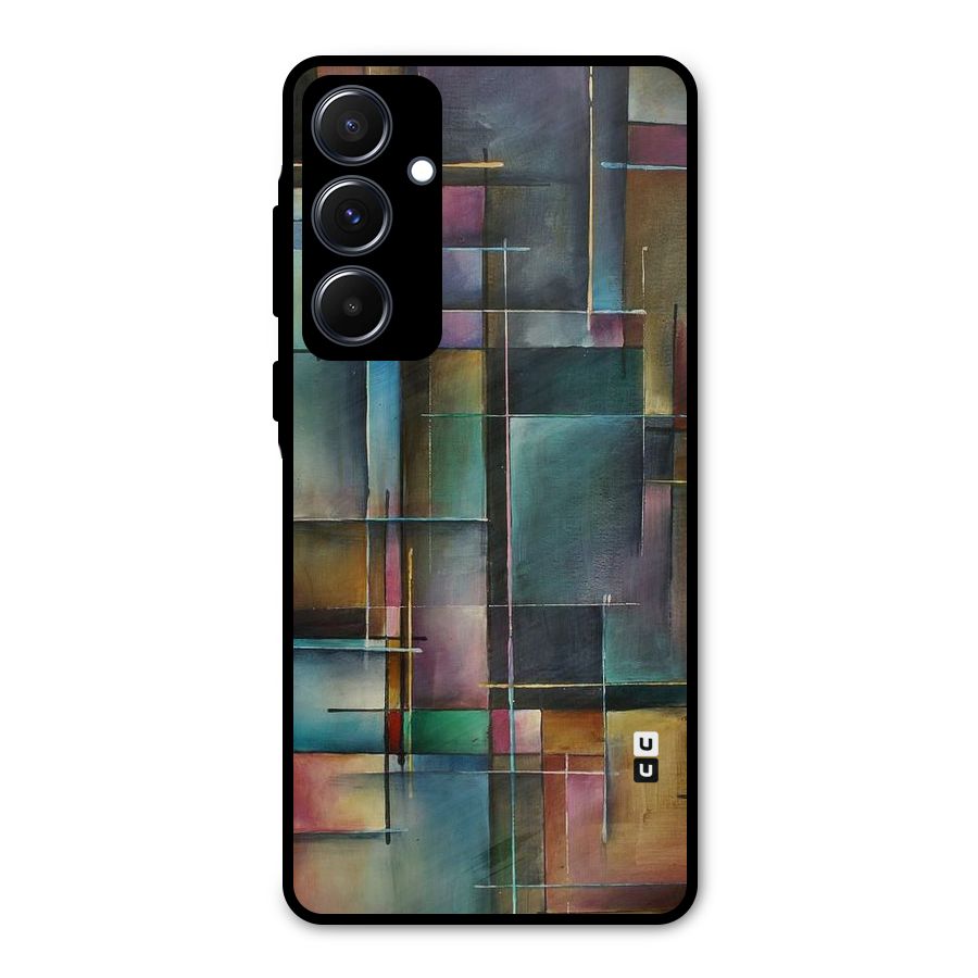Dark Square Shapes Metal Back Case for Galaxy A55