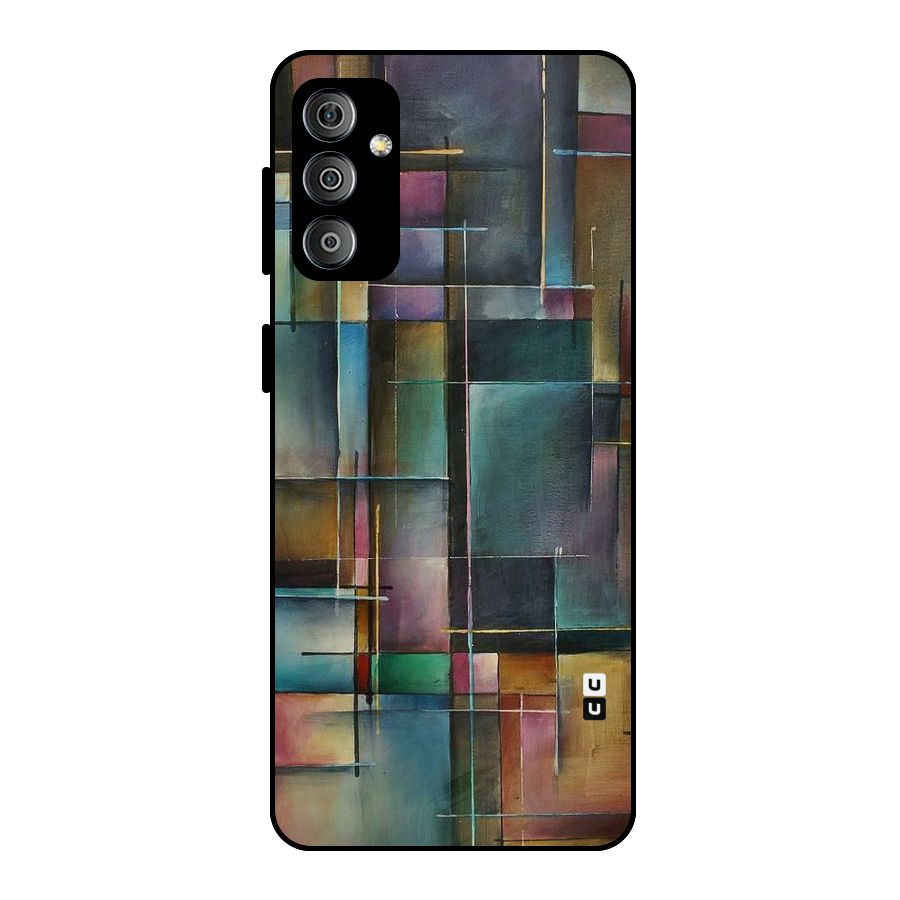 Dark Square Shapes Metal Back Case for Galaxy F23