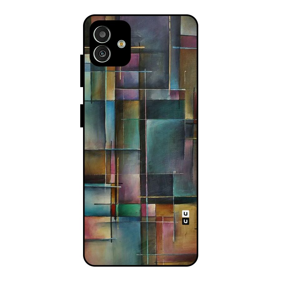 Dark Square Shapes Metal Back Case for Galaxy M13 5G