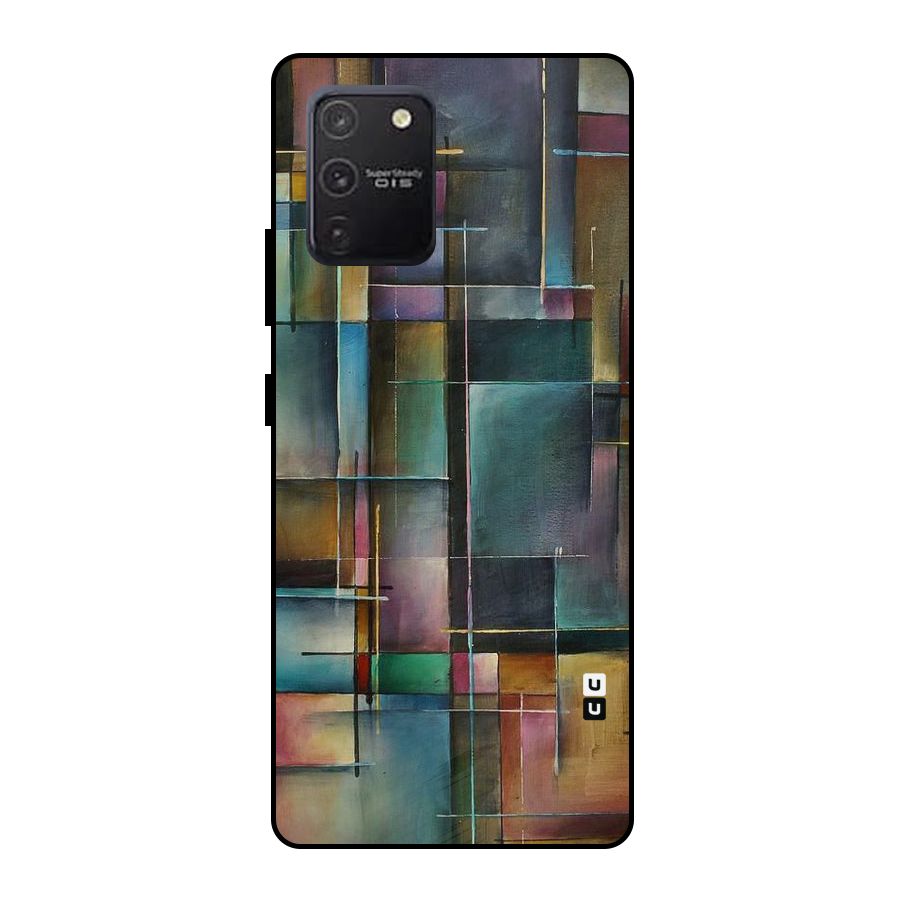 Dark Square Shapes Metal Back Case for Galaxy S10 Lite