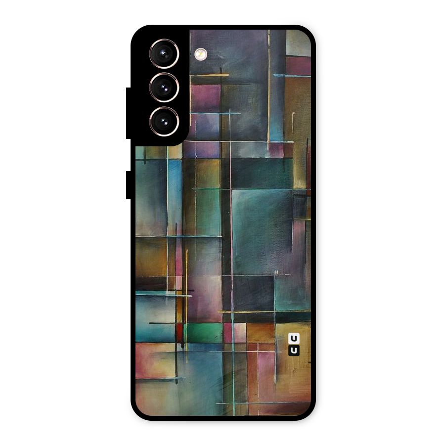 Dark Square Shapes Metal Back Case for Galaxy S21 5G
