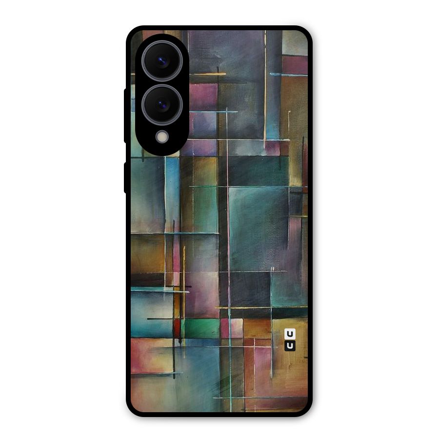 Dark Square Shapes Metal Back Case for Galaxy S25 Edge