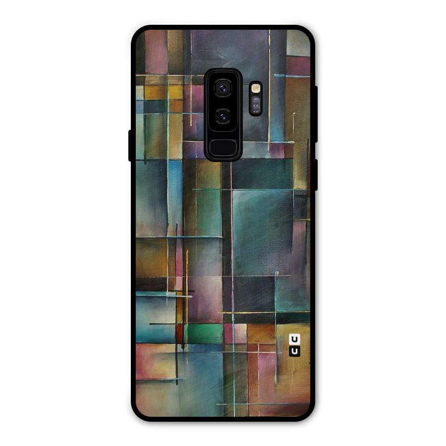 Dark Square Shapes Metal Back Case for Galaxy S9 Plus
