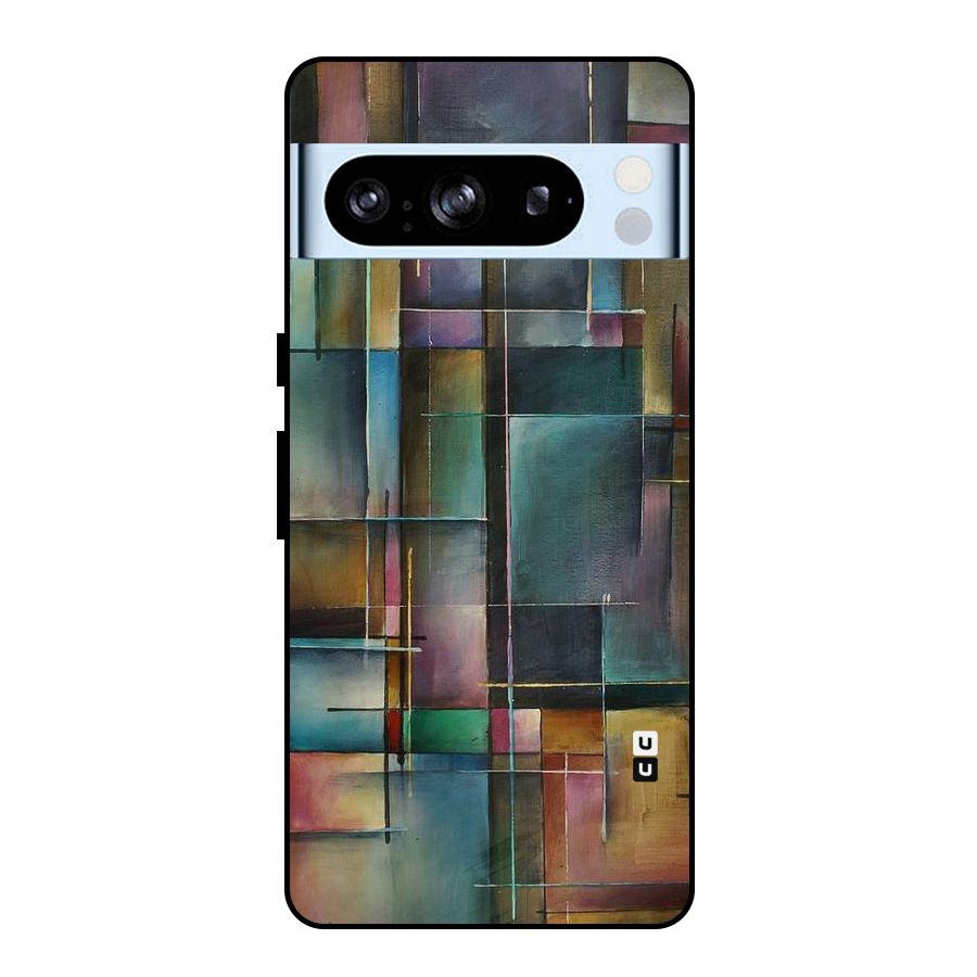 Dark Square Shapes Metal Back Case for Google Pixel 8 Pro