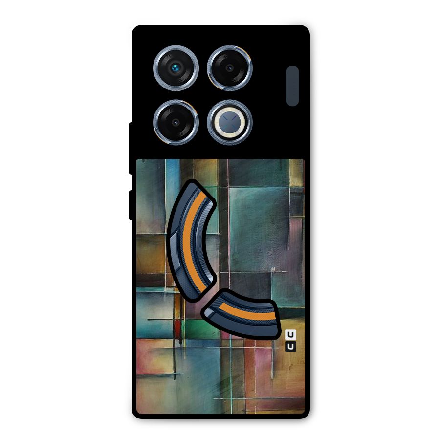 Dark Square Shapes Metal Back Case for Infinix GT 20 Pro