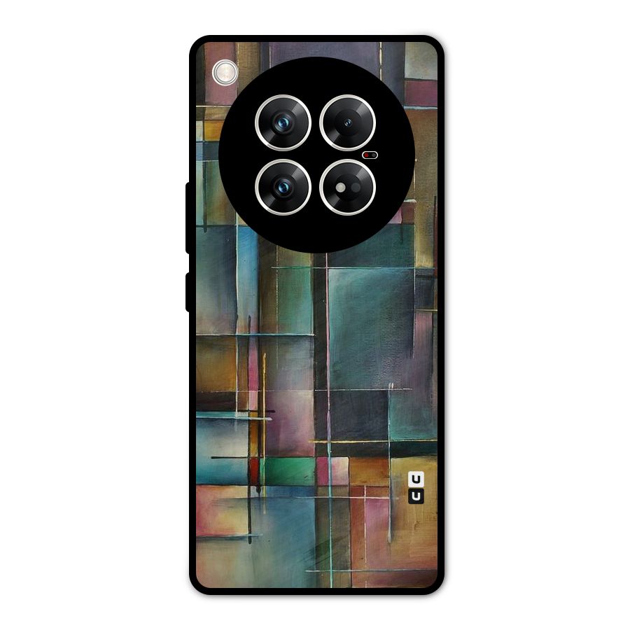 Dark Square Shapes Metal Back Case for Infinix Zero 40 5G
