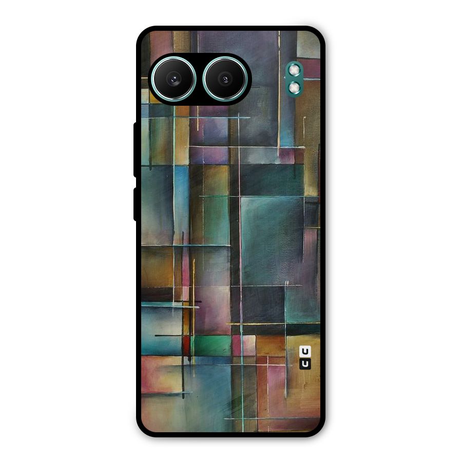 Dark Square Shapes Metal Back Case for OnePlus Nord 4