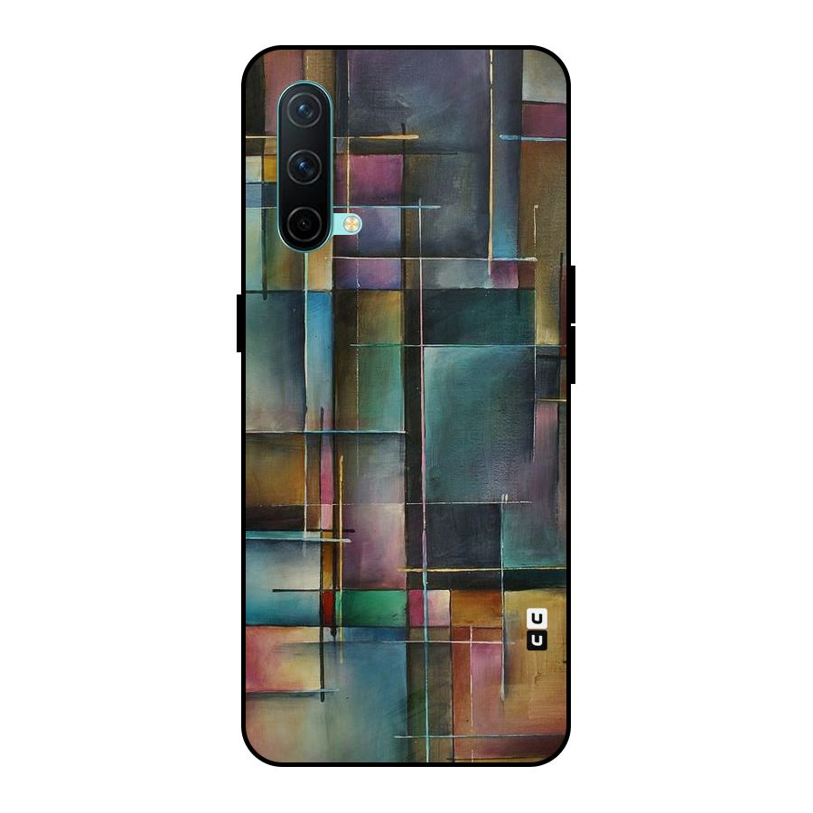 Dark Square Shapes Metal Back Case for OnePlus Nord CE 5G
