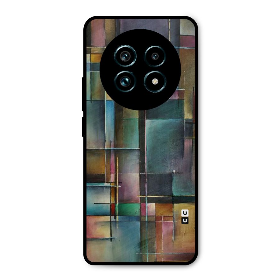 Dark Square Shapes Metal Back Case for Realme 13 Pro Plus