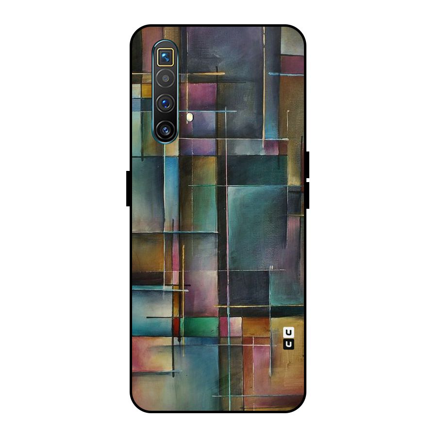 Dark Square Shapes Metal Back Case for Realme X3 SuperZoom