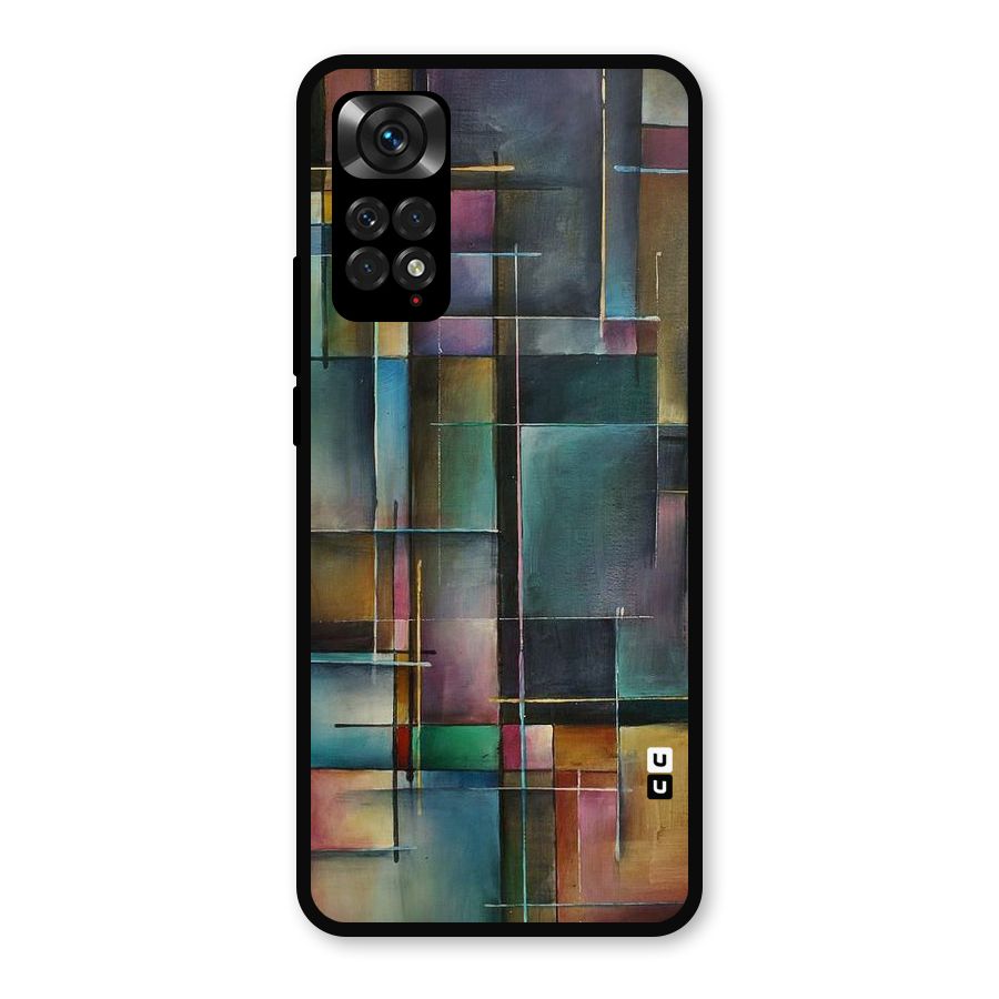 Dark Square Shapes Metal Back Case for Redmi Note 11s