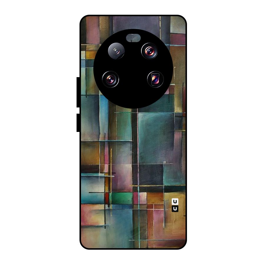 Dark Square Shapes Metal Back Case for Xiaomi 13 Ultra