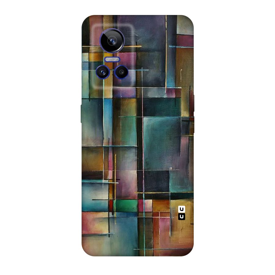 Dark Square Shapes Original Polycarbonate Back Case for Realme GT Neo 3