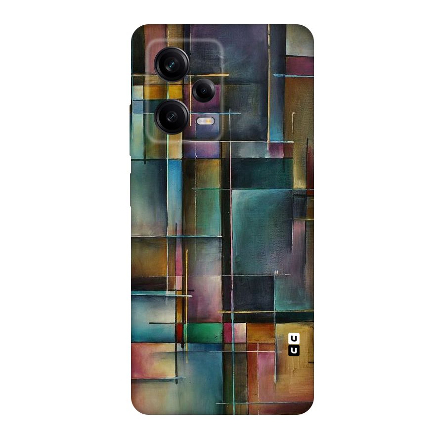 Dark Square Shapes Original Polycarbonate Back Case for Redmi Note 12 Pro