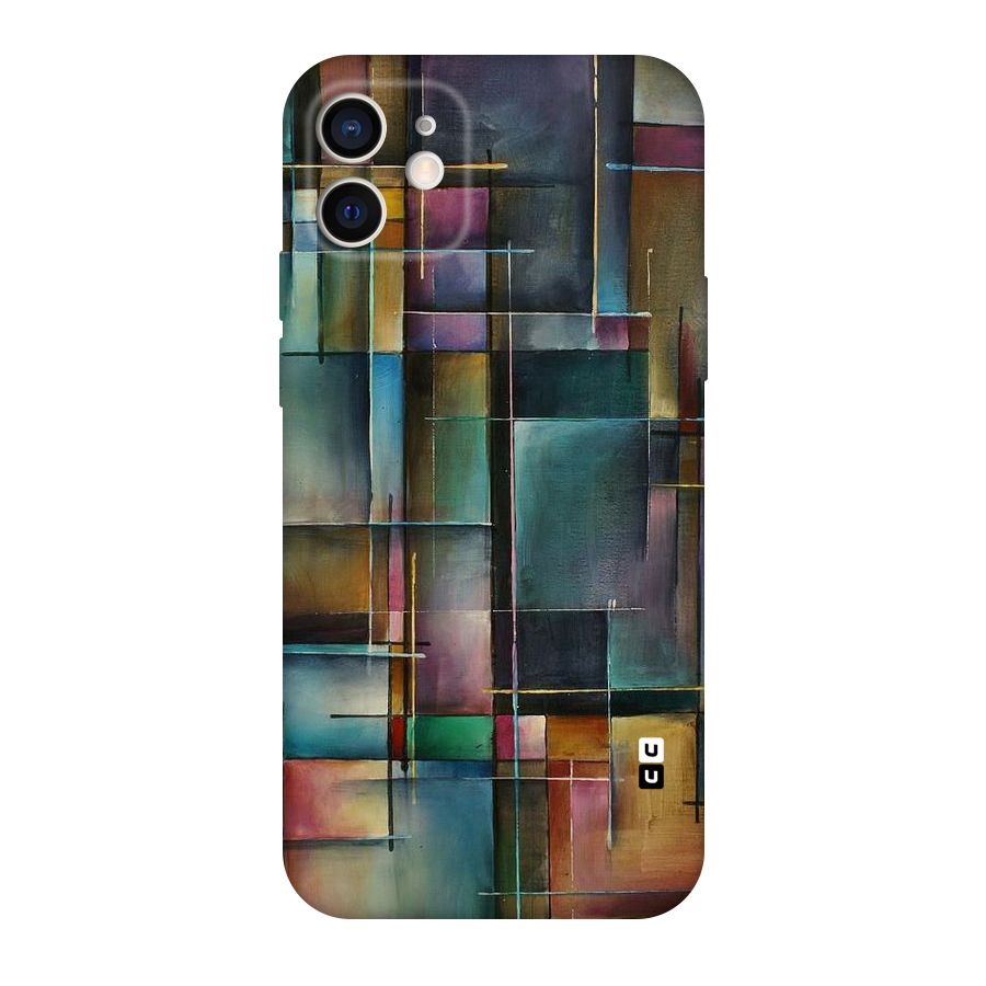 Dark Square Shapes Original Polycarbonate Back Case for iPhone 12