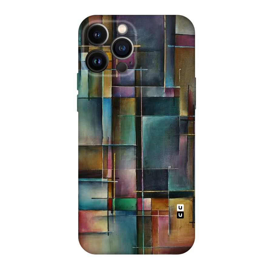 Dark Square Shapes Original Polycarbonate Back Case for iPhone 13 Pro Max