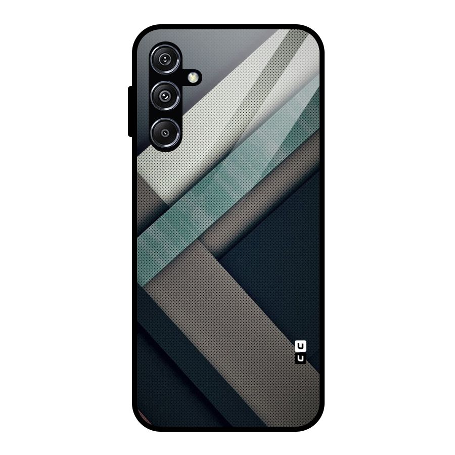 Dark Stripes Glass Back Case for Galaxy M34 5G