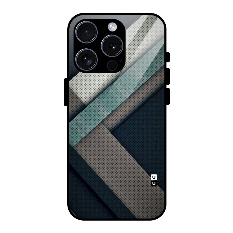 Dark Stripes Glass Back Case for iPhone 15 Pro