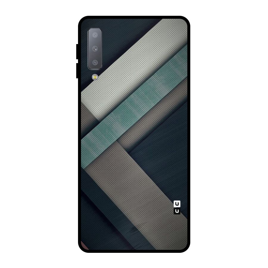 Dark Stripes Metal Back Case for Galaxy A7 (2018)
