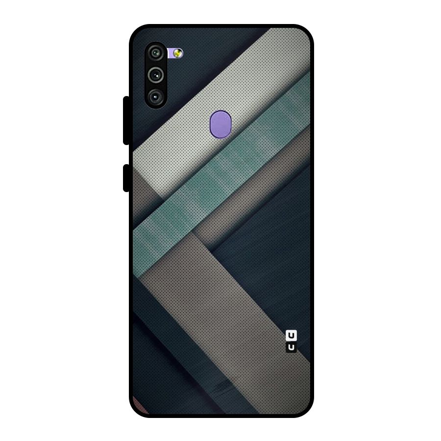 Dark Stripes Metal Back Case for Galaxy M11