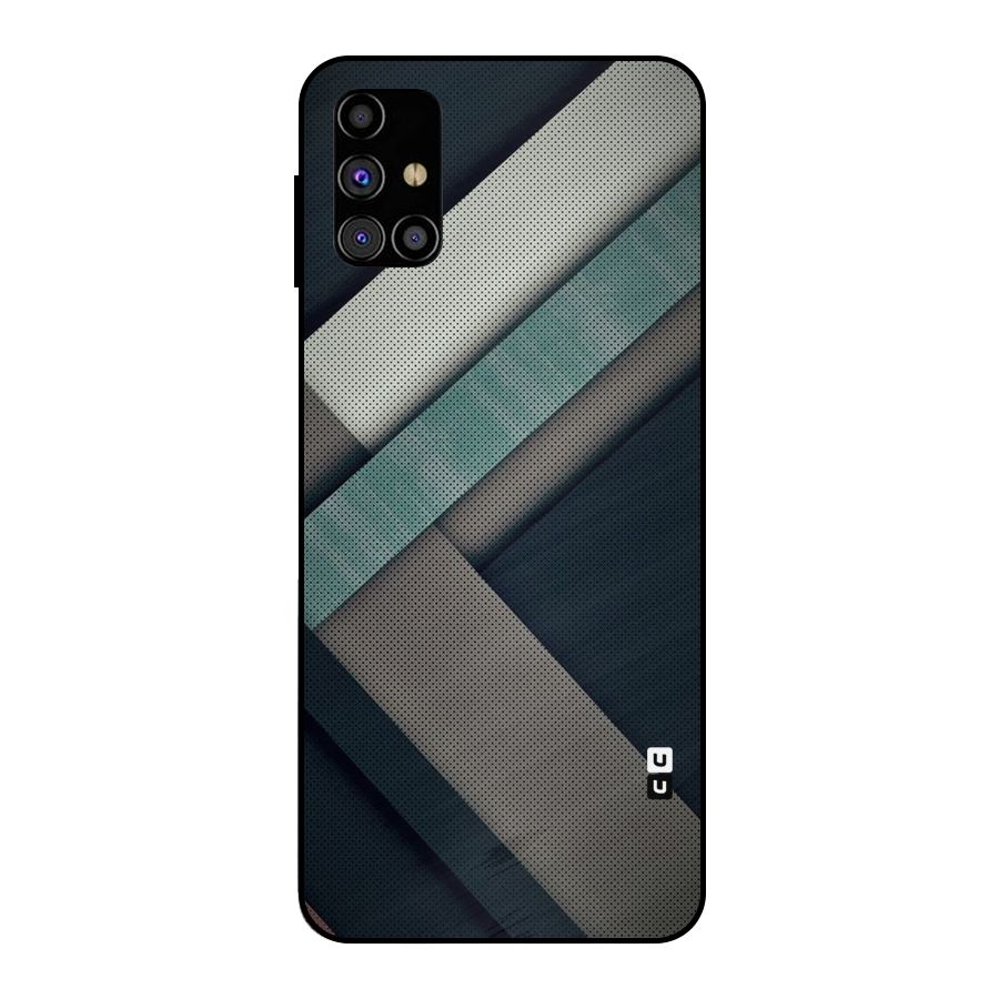 Dark Stripes Metal Back Case for Galaxy M31s