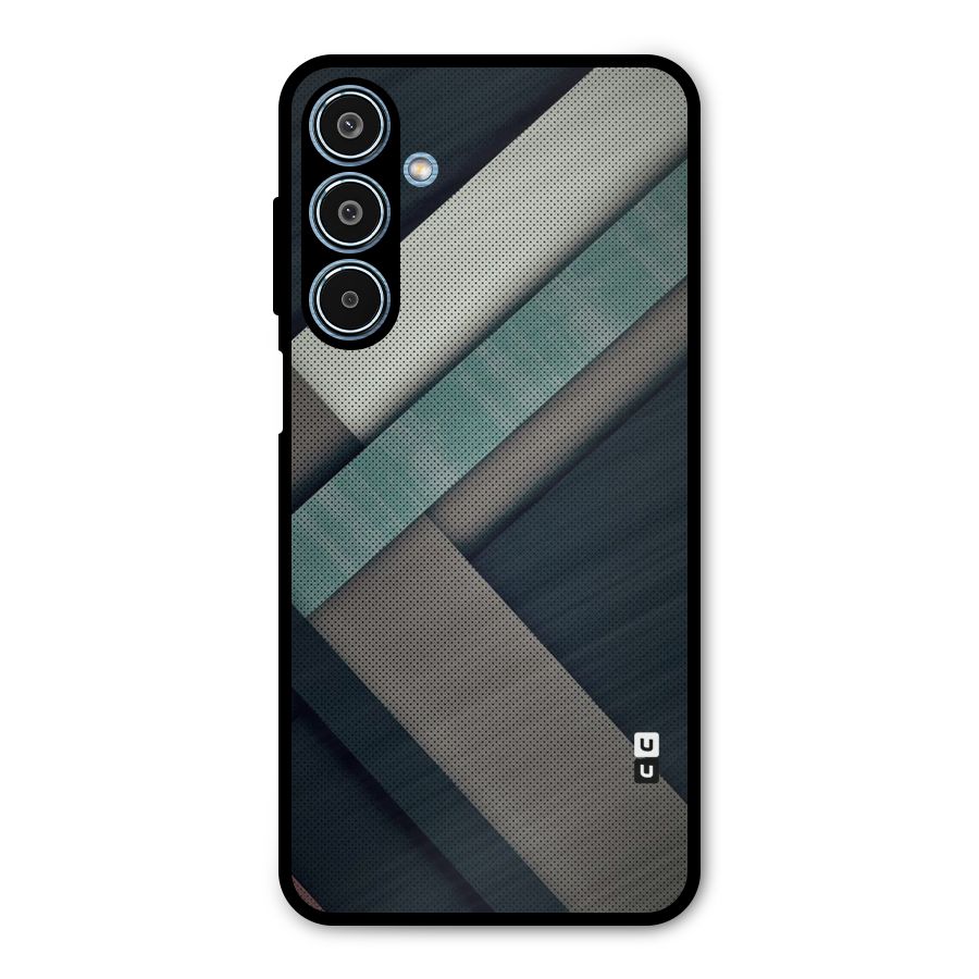Dark Stripes Metal Back Case for Galaxy M35