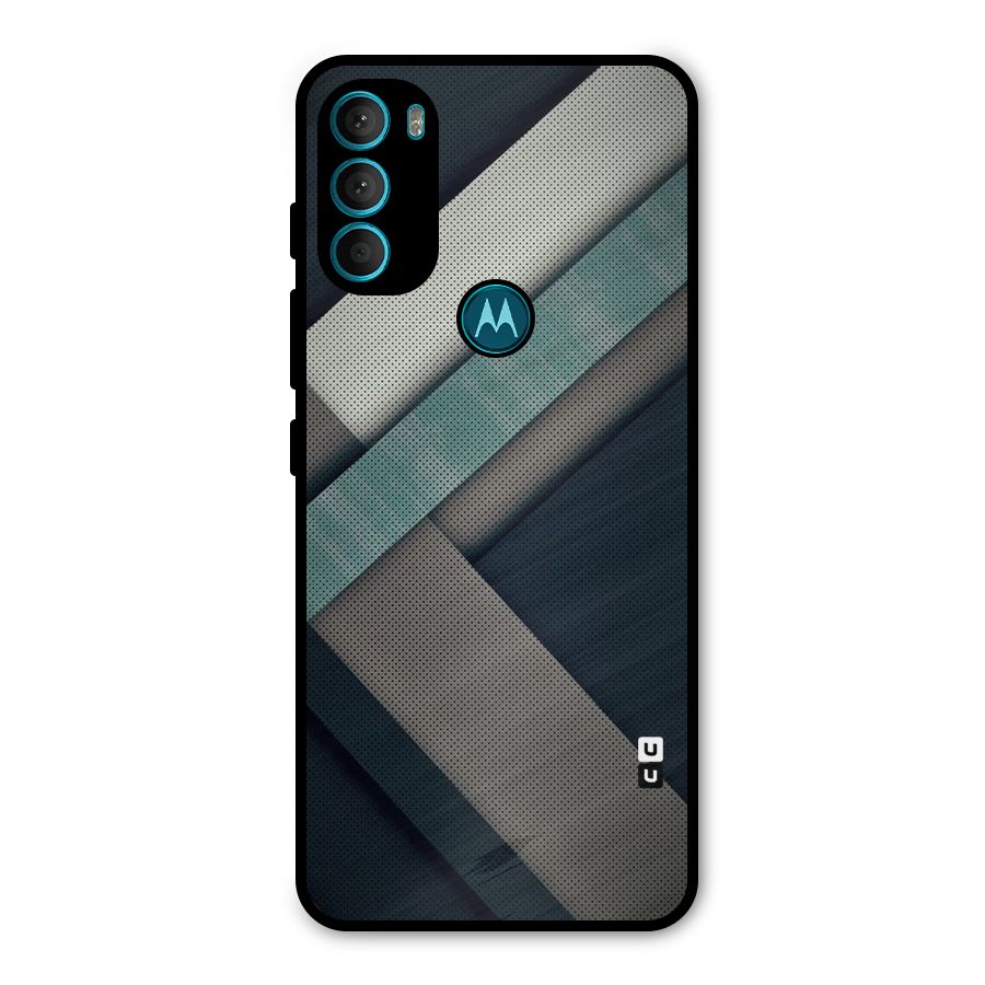 Dark Stripes Metal Back Case for Moto G71 5G