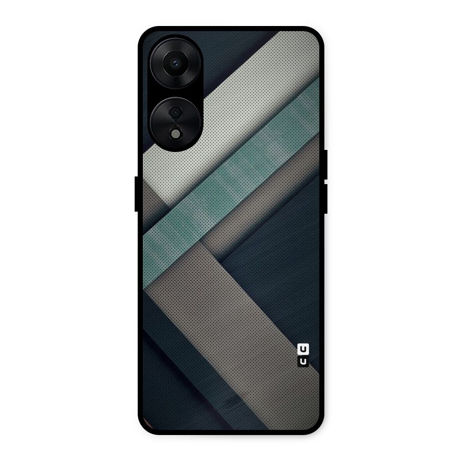 Dark Stripes Metal Back Case for Oppo A78 5G