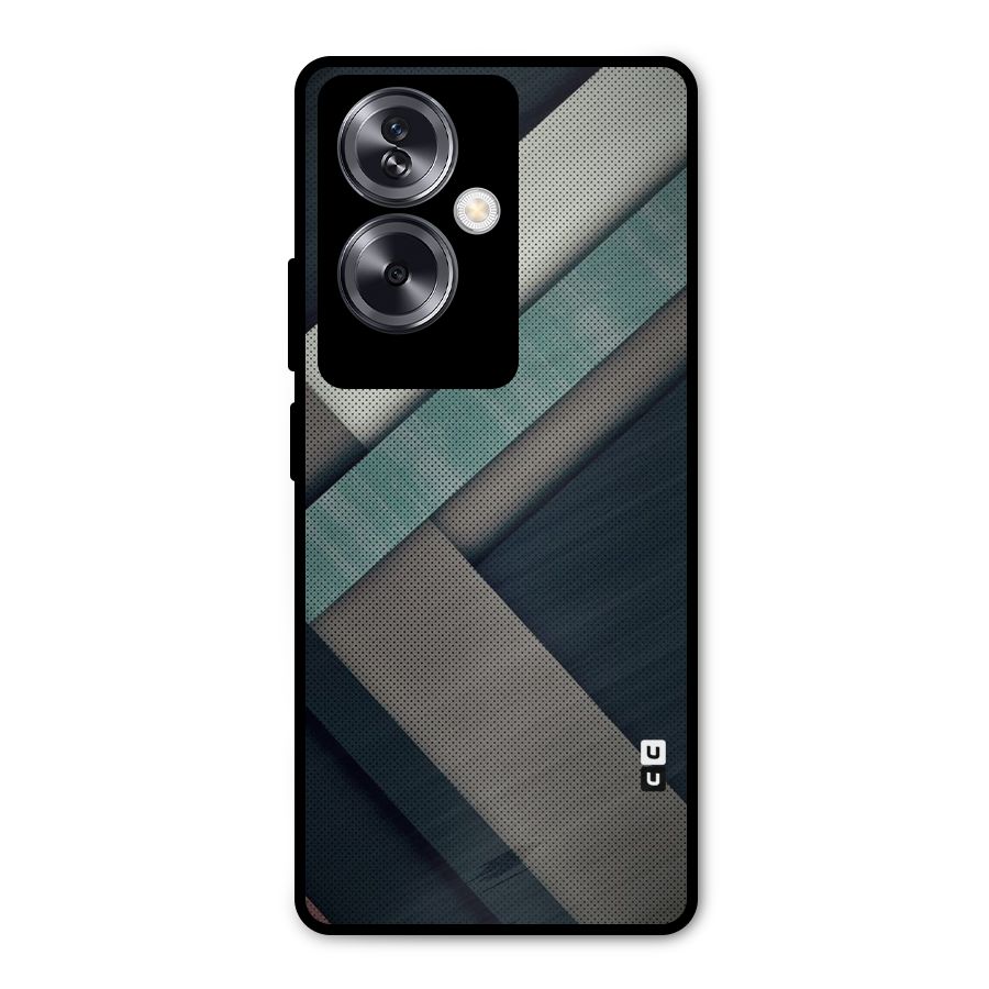 Dark Stripes Metal Back Case for Oppo A79 5G