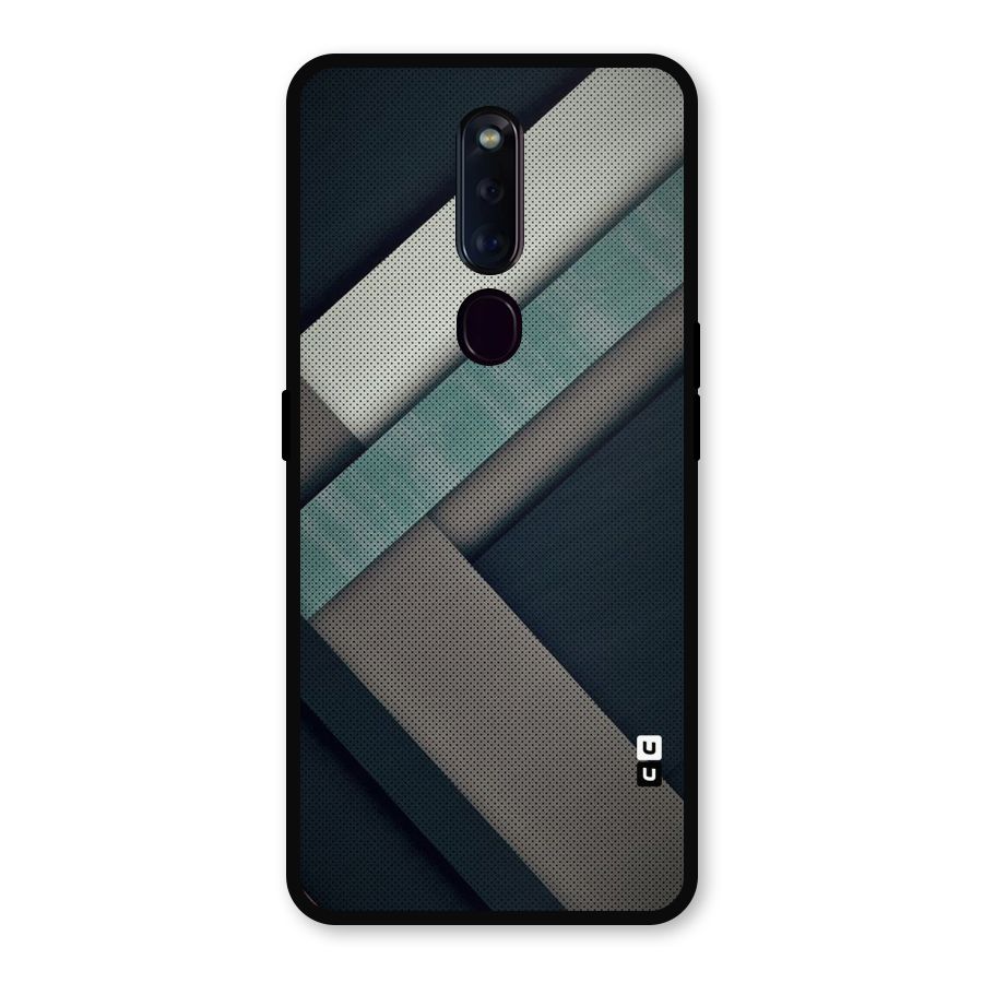 Dark Stripes Metal Back Case for Oppo F11 Pro
