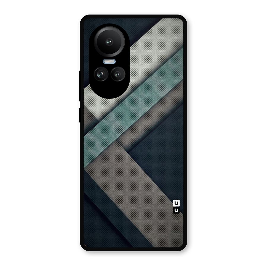 Dark Stripes Metal Back Case for Oppo Reno10