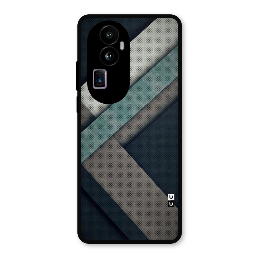 Dark Stripes Metal Back Case for Oppo Reno10 Pro Plus