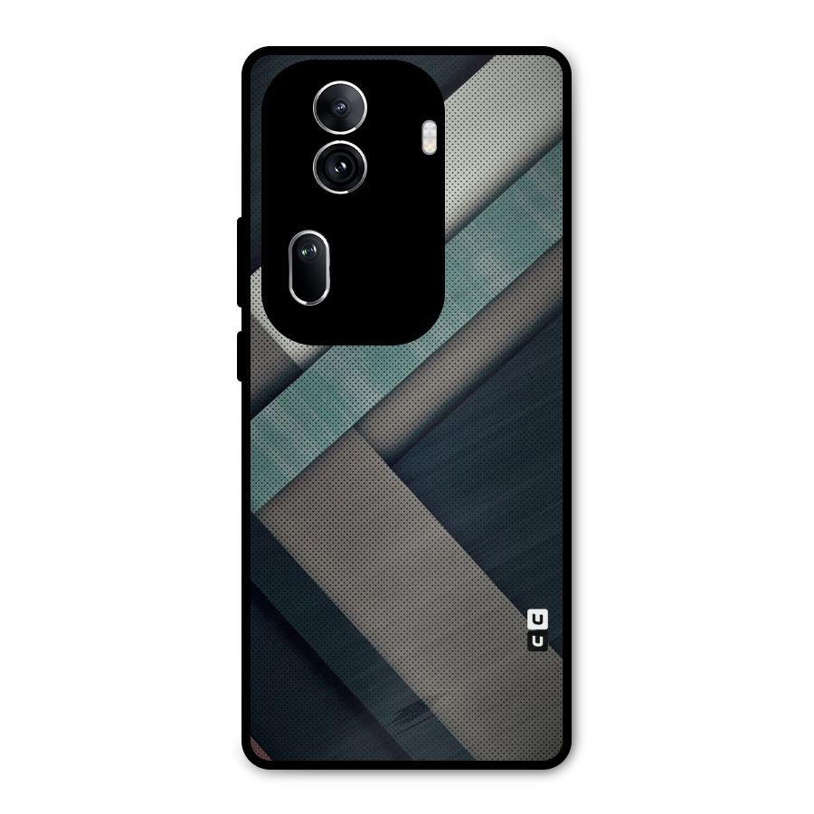 Dark Stripes Metal Back Case for Oppo Reno11 Pro 5G