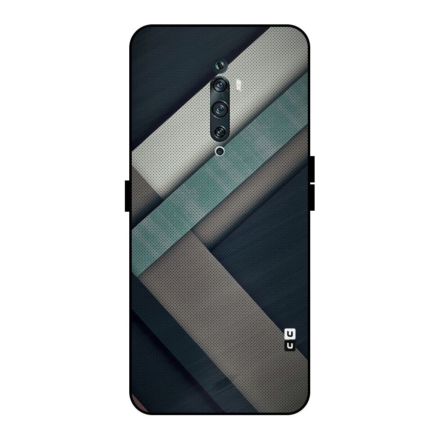 Dark Stripes Metal Back Case for Oppo Reno2 F