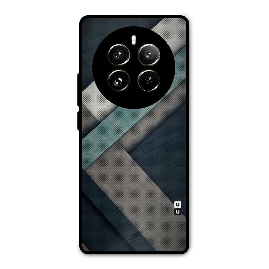 Dark Stripes Metal Back Case for Realme 12 Pro