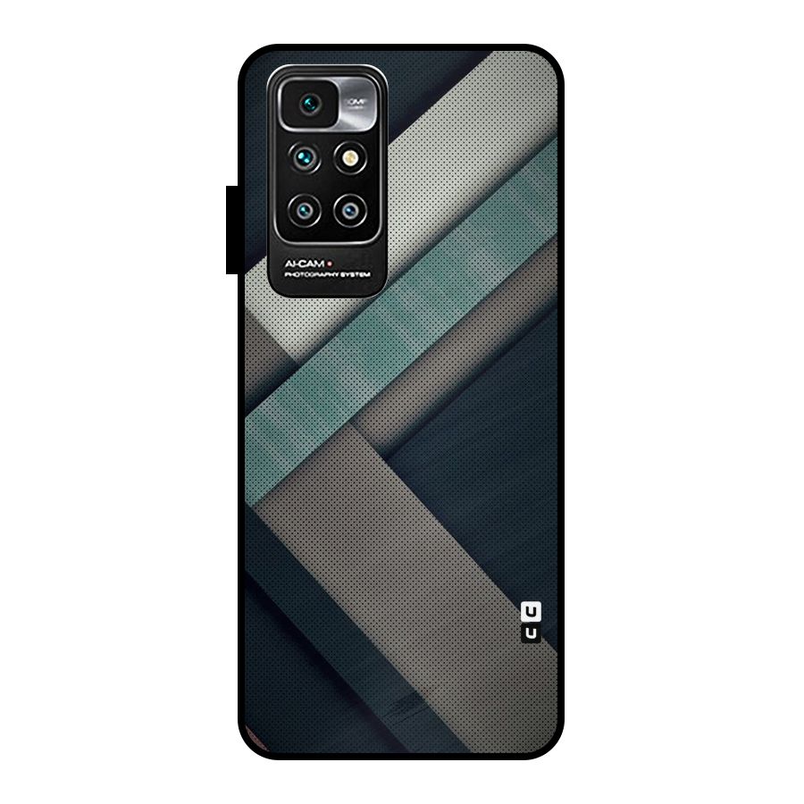 Dark Stripes Metal Back Case for Redmi 10 Prime