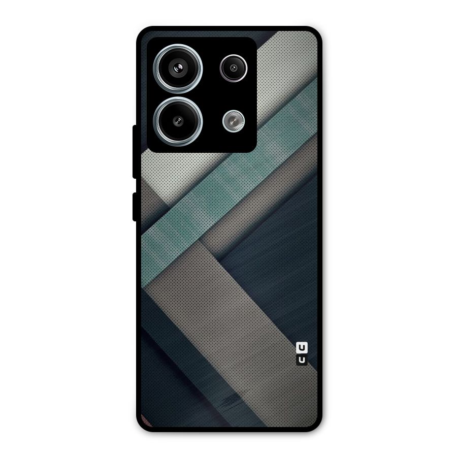 Dark Stripes Metal Back Case for Redmi Note 13 Pro 5G