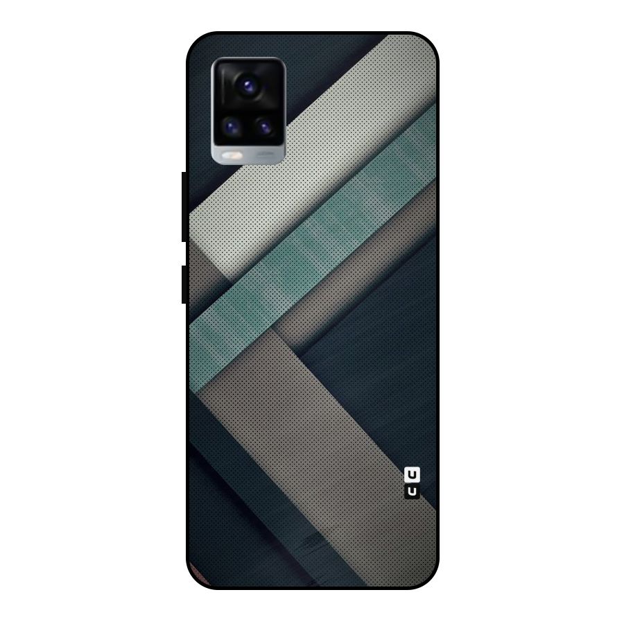 Dark Stripes Metal Back Case for Vivo V20 2021