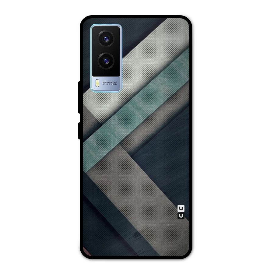 Dark Stripes Metal Back Case for Vivo V21e 5G