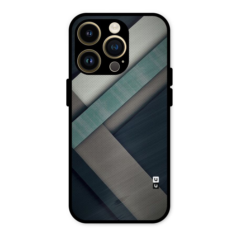 Dark Stripes Metal Back Case for iPhone 14 Pro