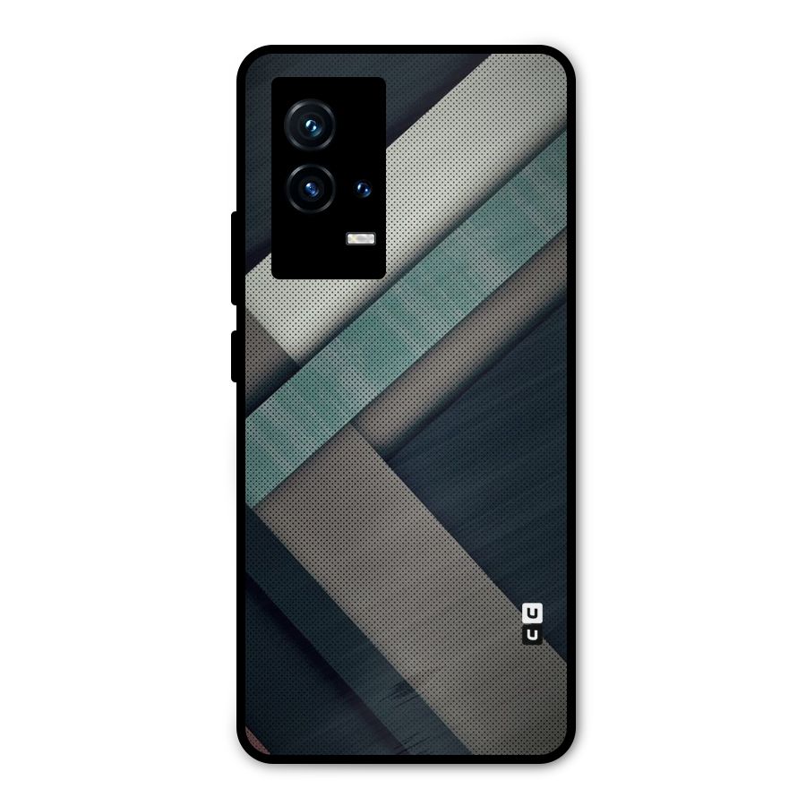 Dark Stripes Metal Back Case for iQOO 9 5G
