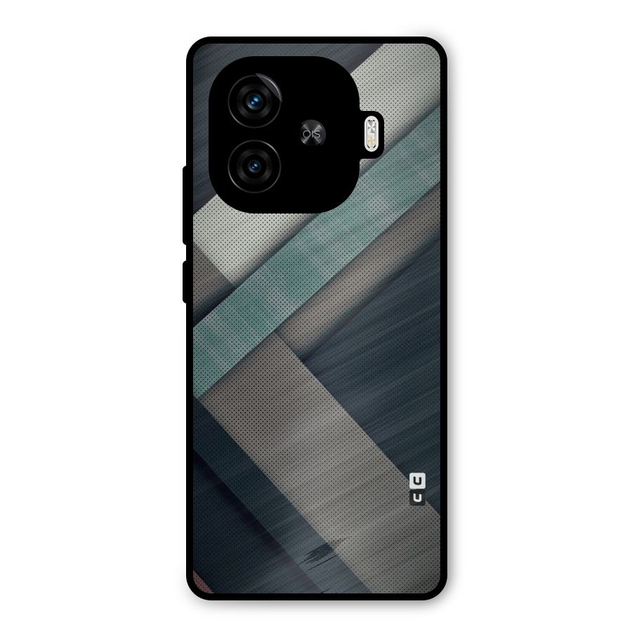 Dark Stripes Metal Back Case for iQOO Z9 Turbo