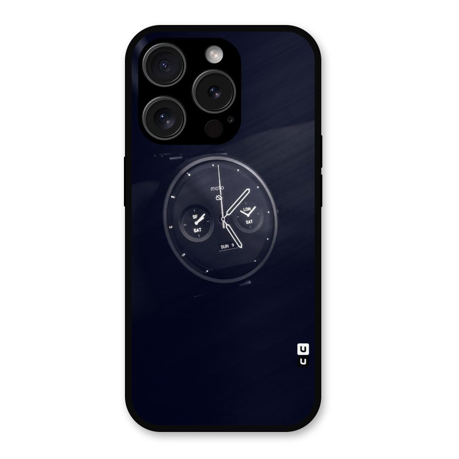 Dark Watch Metal Back Case for iPhone 15 Pro