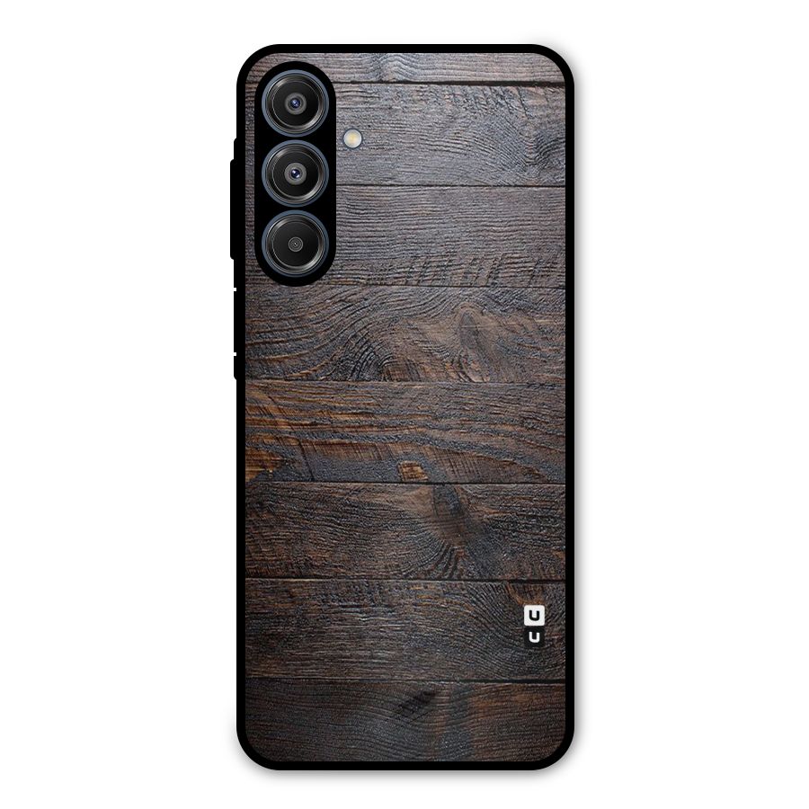 Dark Wood Printed Metal Back Case for Galaxy A16 5G