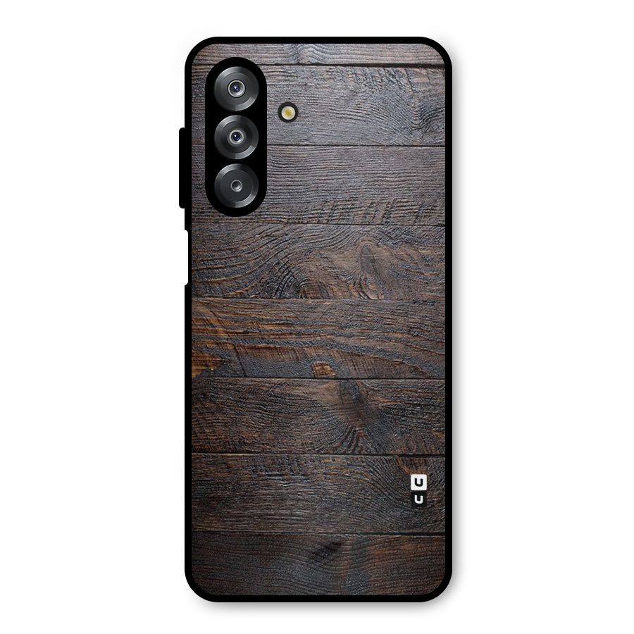 Dark Wood Printed Metal Back Case for Galaxy A26