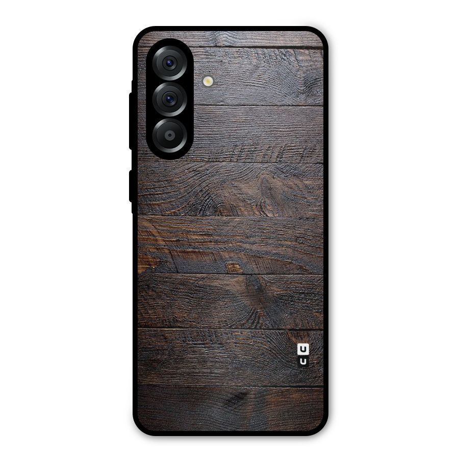 Dark Wood Printed Metal Back Case for Galaxy A56