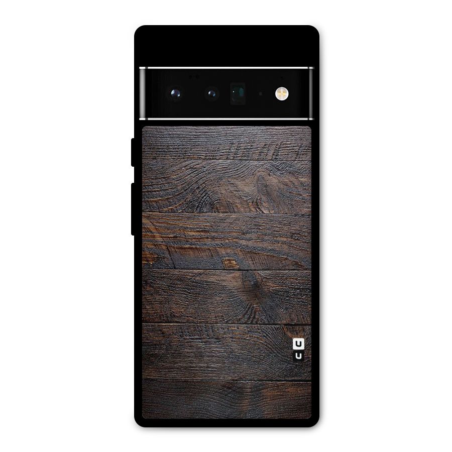 Dark Wood Printed Metal Back Case for Google Pixel 6 Pro