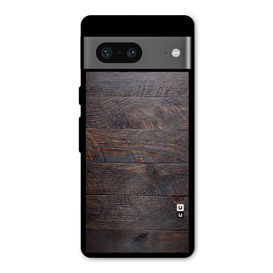 Dark Wood Printed Metal Back Case for Google Pixel 7