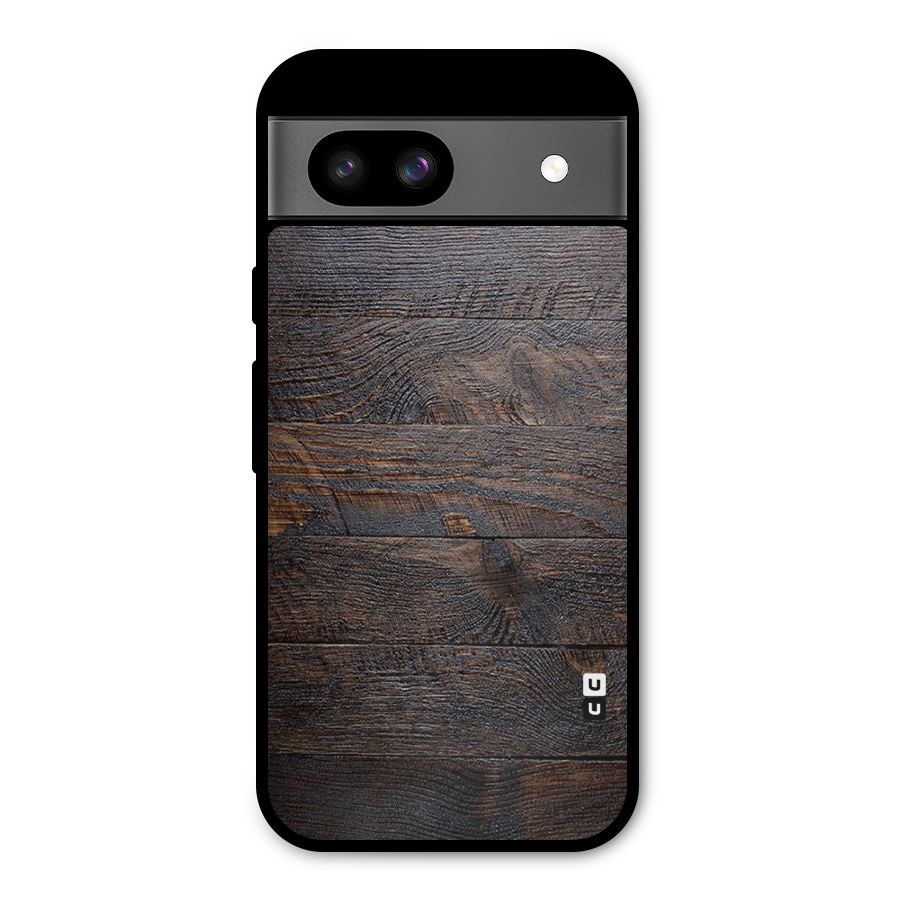 Dark Wood Printed Metal Back Case for Google Pixel 8a