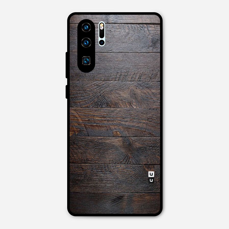 Dark Wood Printed Metal Back Case for Huawei P30 Pro